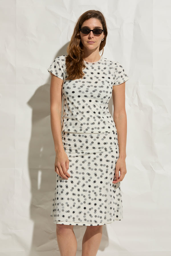 Cece Polka Dot skirt