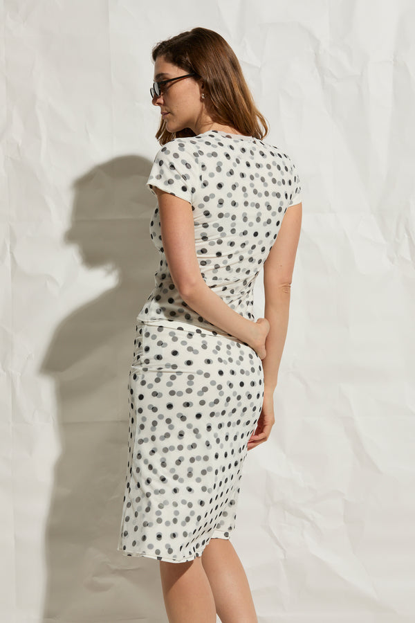 Cece Polka Dot skirt