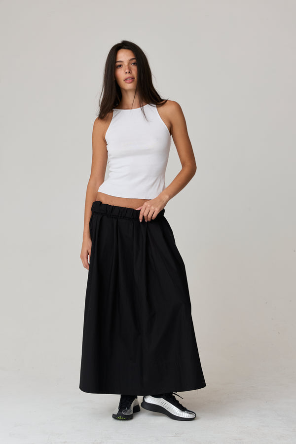 Kate Poplin Pleated Skirt
