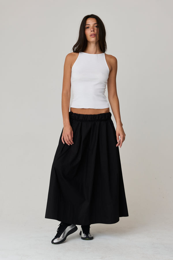 Kate Poplin Pleated Skirt