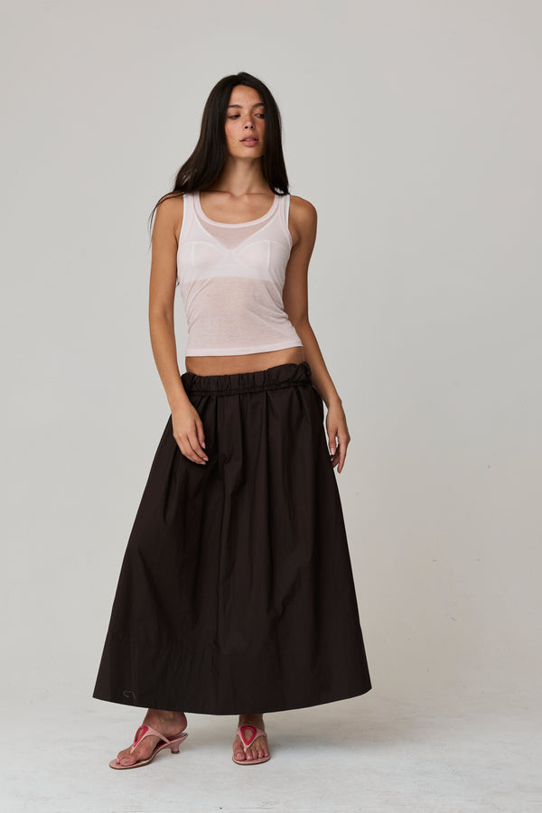 Kate Poplin Pleated Skirt