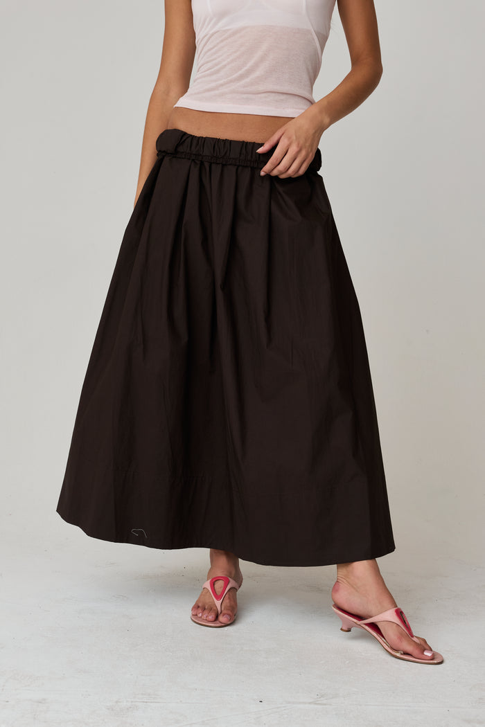 Kate Poplin Pleated Skirt