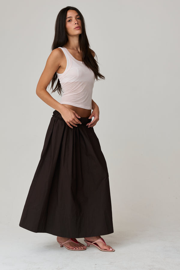 Kate Poplin Pleated Skirt