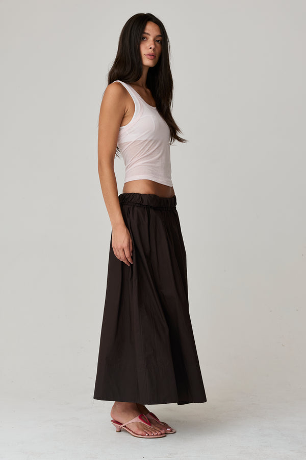 Kate Poplin Pleated Skirt