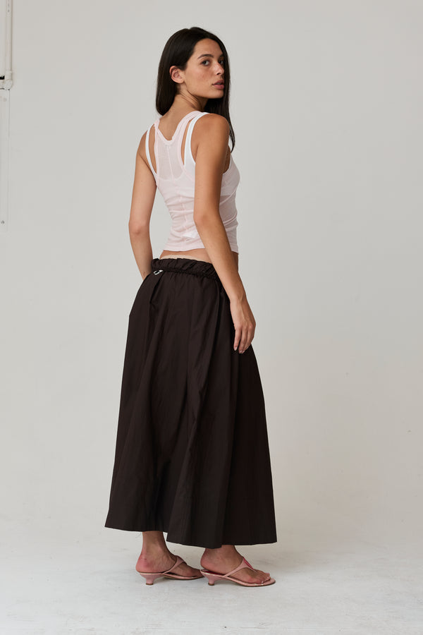 Kate Poplin Pleated Skirt