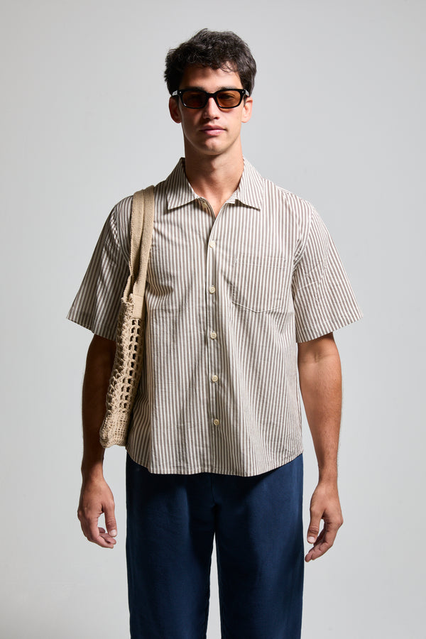 Rick Striped Camp Shirt