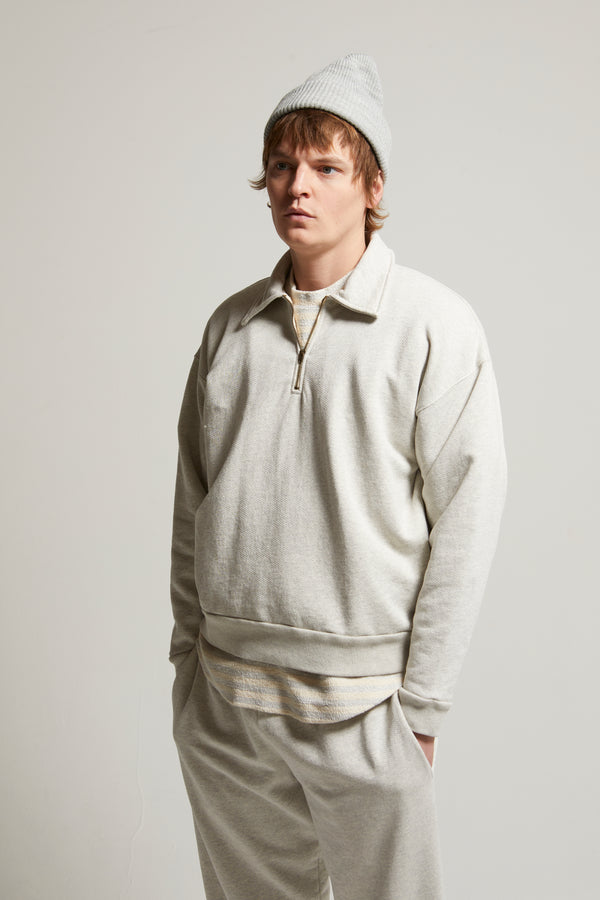 Claude Heather Ash 1/4 Zip