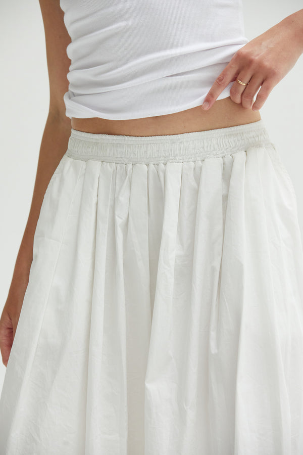 Kate Poplin Pleated Skirt