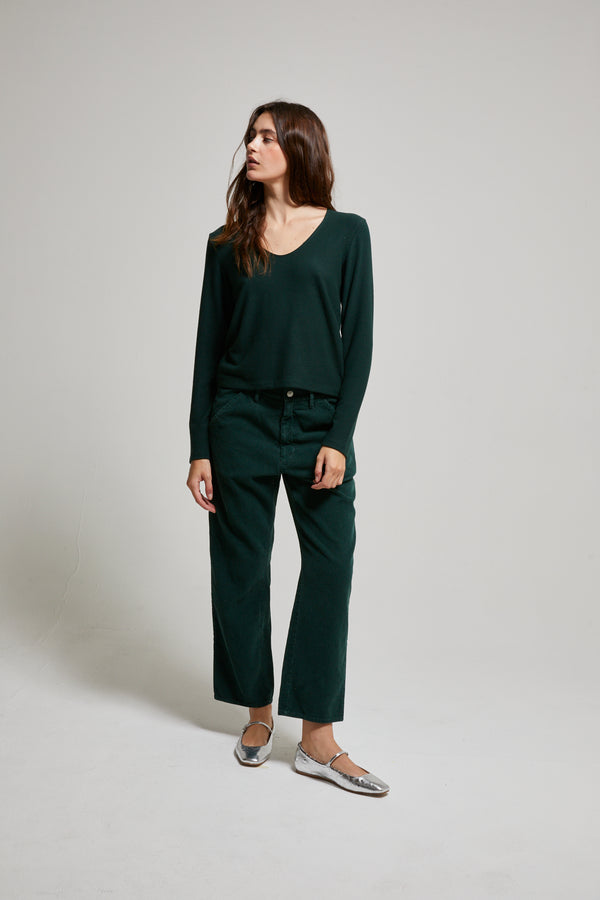 Nora Brushed Sweater Scoop Tee