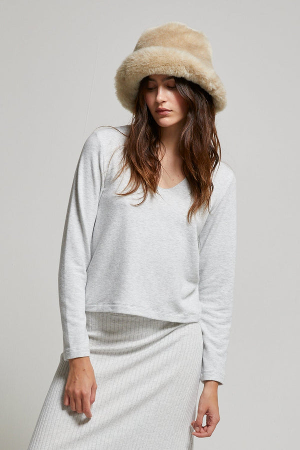 Nora Brushed Sweater Scoop Tee