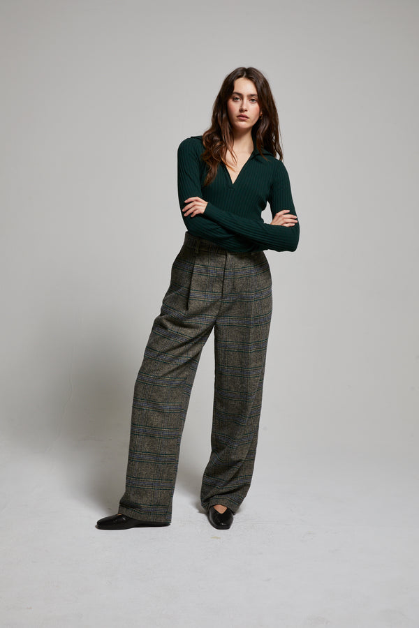 Patti Brushed Sweater Rib Polo