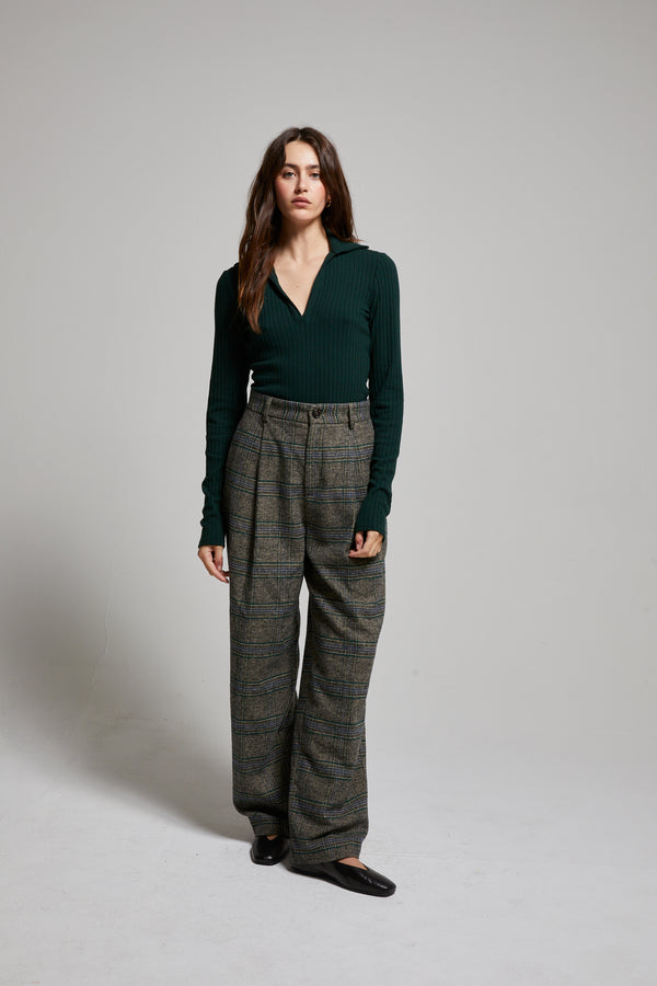 Patti Brushed Sweater Rib Polo