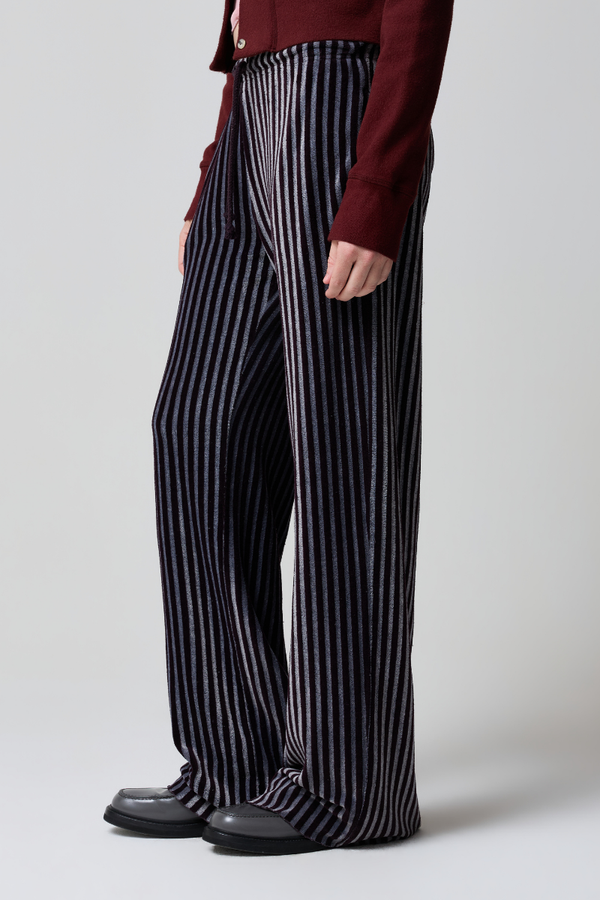 Phoebe Striped Velour Everything Pant
