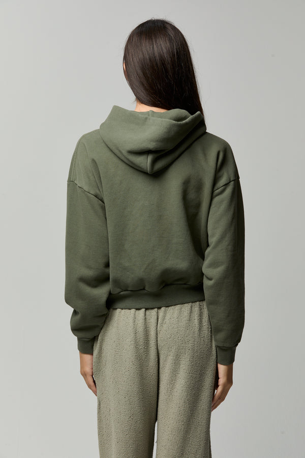 Rosie Cropped Zip-Up Hoodie