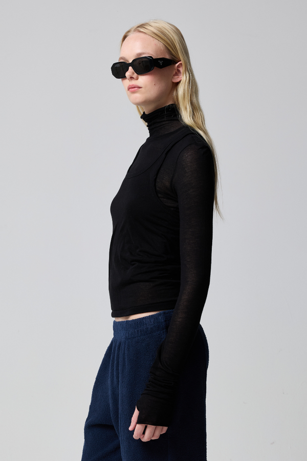 Ava Sheer Turtleneck