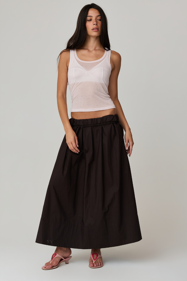 Kate Poplin Pleated Skirt