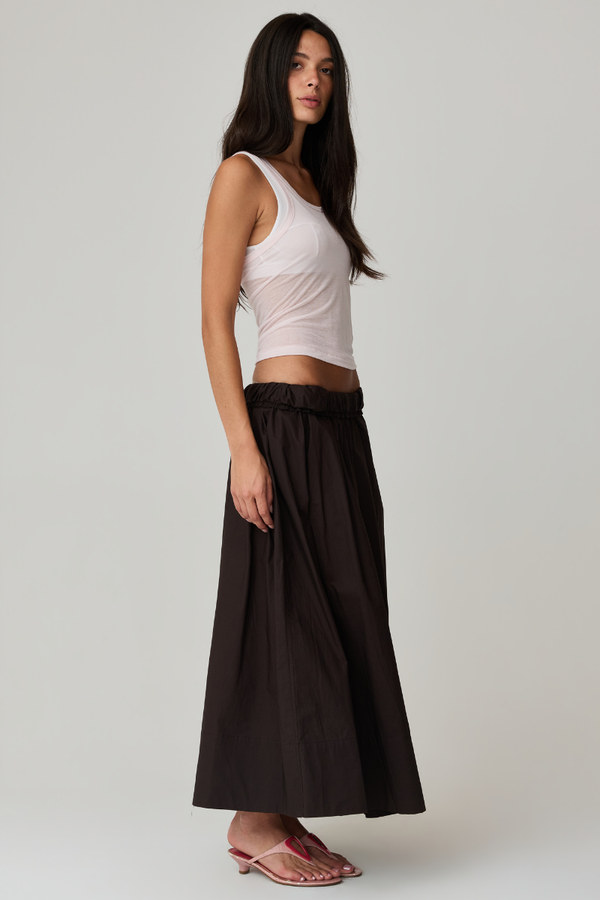 Kate Poplin Pleated Skirt