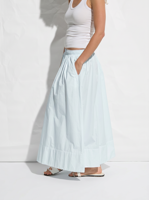Kate Poplin Pleated Skirt
