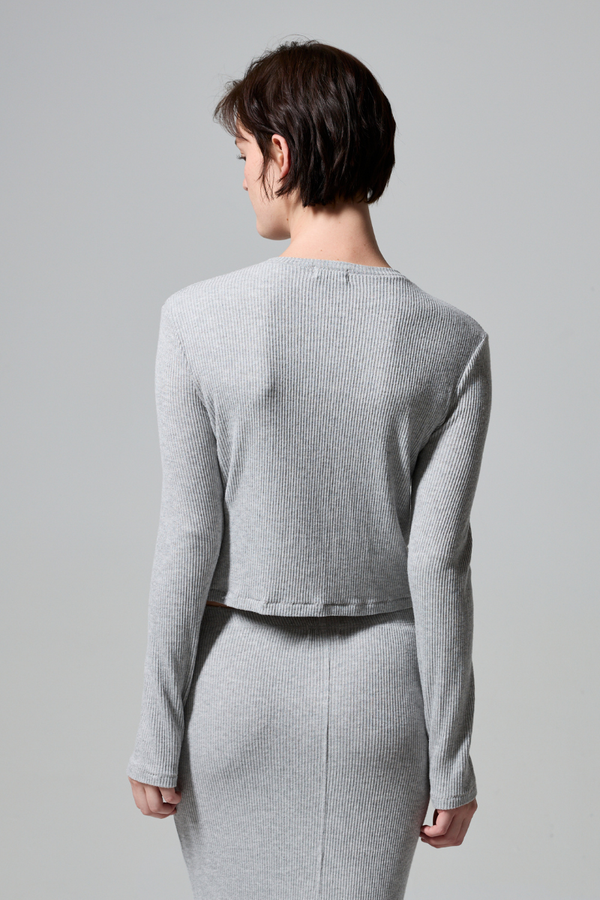 Kyra Rib Sweater Keyhole Cardigan