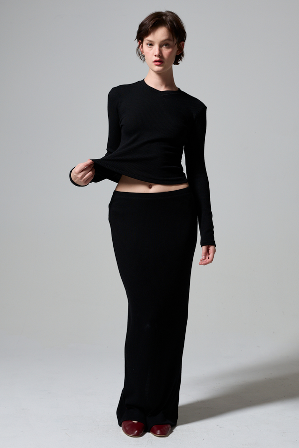 Riley Sweater Rib Maxi Skirt